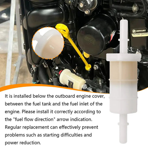 2 Pack 5/16 Inch Inline Fuel Filter For Outboard Motors 879885Q 879885T 879885K 35-879885Q 35-879885T 35-879885K Compatible With 40 To 300 HP Helps Block Impurities And Protect Your Engine