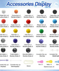 Accessories display of Ultimate 297 Piece Chemistry Molecule Model Kit For Inorganic And Organic Structures with detailed labels.