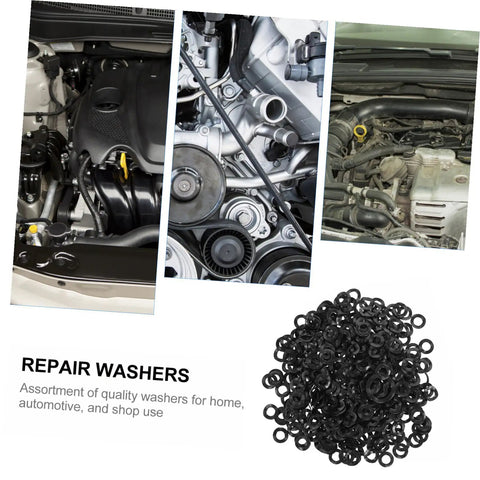 Spring Wave Washers Assortment Kit 500 Pieces Heavy Duty Spring Steel Gaskets For Automotive Home And Shop Use Elastic Wave Seals For Vibration Resistance And Reliable Electrical Connections, black washer assortment for engine repairs