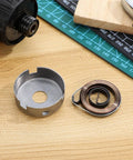 Top Shelf Drill Press Quill Return Spring Replacement Coil Assembly One Set Hickory Tough Steel Build parts on wood surface