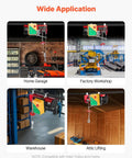 Heavy Duty Wireless Electric Hoist 1320 Lb Lift, 1150W 110V Steel Wire Winch With Remote Control, 40-Foot Lift Height in garage and warehouse