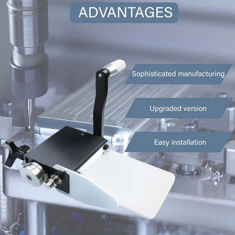 Bead Roller For Tubing And Hose Five Eighths Inch Aluminum Manual Tube Bead Roller Tool on manufacturing table