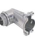 Rock Solid 90 Degree Squeeze Connector For 1/2 Inch Ac Mc And Flexible Metal Conduit, zinc alloy fitting, right angle design
