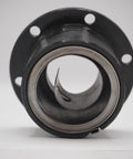 Heavy Duty Solid Steel Clock Spring Housing Assembly For Milling Machines, close-up view showing coil and mounting holes.