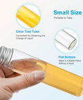 110ml Clear Flat Bottom Test Tubes With Silver Caps Pack Of 60 Plastic PET Storage Containers for experiments and crafts.