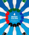 Chisel Tip Dry Erase Markers With Magnetic Whiteboard Eraser 36 Bulk Pack in four bright colors for classroom use
