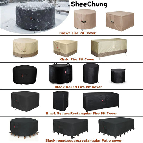 Square Fire Pit Cover Heavy Duty Tough As Nails 600D Fabric With PVC Coating All Weather Waterproof And Anti Crack Fits 29 To 32 Inch Square Fire Pits Or Tables 24 Inch High Outdoor Patio Must Have Protection Black.