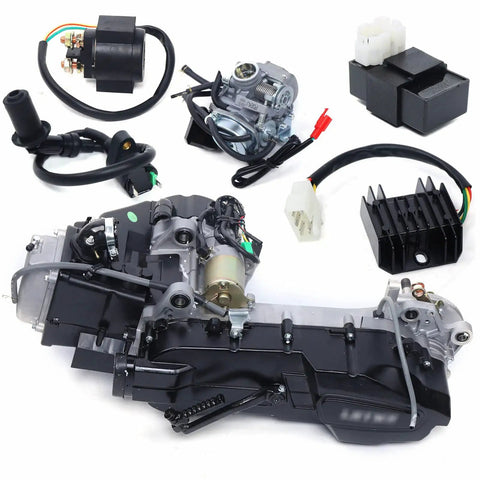 Straight Fire 150cc Long Case GY6 Engine Motor For Scooter Atv Go Kart Single Cylinder Four Stroke Complete Kit With Auto Clutch And Forced Air Cooling Built To Crush Every Trail Or Paved Road With Zero Drama