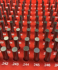 440 Piece M1 And M2 Pin Gage Set From.061 To.500 Inches With Class ZZ Tolerance For High Accuracy Measuring In Precision Machining Tools For Pros And Hobbyists. steel pin gages in red case, .061-.250 shown