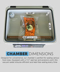 Front view of Avid Armor chamber vacuum sealer with 11.5-inch seal bar for wet foods
