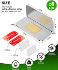 Six Sets Ultra Strong Magnetic Cabinet Door Catches No Drill Easy To Install Invisible Ultra Thin Magnets in package