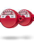 Gate Valve Lockout Kit Two Pack Valve Lockout Device For One Inch To Two And A Half Inch Diameter Handles, red ABS plastic