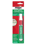 Front view of Tile And Grout Coating Pen White 0.25 Fl Oz Quick Coverage For Stubborn Grout Stains Between Glazed Ceramic And Porcelain Tile Lines