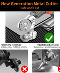 Pro Grade Drill Plate Cutter Attachment For Metal Sheets, 2025 Upgraded Nibbler Style Cutter demonstration versus traditional tools