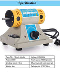 Portable Bench Polisher And Buffer For Jewelry Making, 350W Variable Speed 0 To 10000 RPM tool, silver with fiber wheel