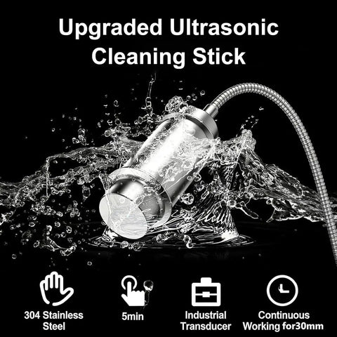 Heavy Duty 40kHz Ultrasonic Cleanser With Digital Screen And Drop Dead Simple One Button Auto Shut Off To Blast Grime From Jewelry Glasses Small Parts Plus Fresh Produce Wash in a splash of water.