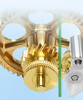 All Metal Filament Feed Gear Set For P2S Extruder Upgrade with hardened steel gears and brass reducer close-up