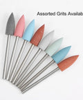 Pro Grade Ten Pc Rubber Polishing Bits For Rotary Tools With 600 Grit Silicone Buffing Wheels 6mm Diameter Mounted Grinding Heads