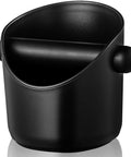 Black Knock Box For Coffee Grounds 4.4 Inch With Removable Knock Bar And Non Slip Base
