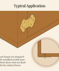 Oil Rubbed Bronze Butterfly Cabinet Hinges 2 In By 1-7/16 In Surface Mount Pack Of 4 typical application on cabinet