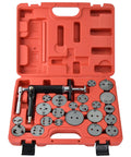 Thsakzo pneumatic brake caliper tool kit in red case with grey circular discs
