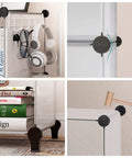 Six Cube Storage Organizer Bookcase And Display Shelf With Wooden Mallet for home office bedroom bathroom setup.