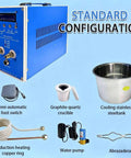 Pro Heavy Duty High Frequency Induction Heater And Metal Smelting Furnace 6000W showing standard configuration components.