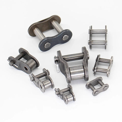 Five Piece Offset Half Link Roller Chain Connectors For 08A Chain Half Inch Pitch ANSI 40 Carbon Steel With Electroless Black Finish