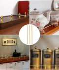 Kickass Gallery Rails For Shelves 3 Pack 15.7 Inch Aluminum Alloy Rods Hella Durable Shelf Guard Hardware For Glass Display Cases And Room Upgrades Goes The Distance displayed on shelves.