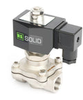 Stainless Steel Half Inch Solenoid Valve, Normally Open, 110 To 120V AC, 145 PSI Electric Valve For Water, Air, Diesel