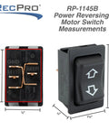 40 Amp RV Reversing Motor Closed Circuit Switch For Awnings And Slide Outs Black Momentary Rocker Toggle Up And Down Control