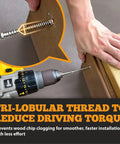 Drilling Coated Composite Deck Screws Size Ten By Two And Three Quarter Inch with Torx T20, wood surface