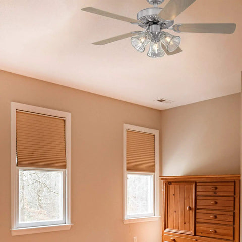Ceiling fan with Clear Bell Glass Replacement Shade Set for Ceiling Fans and Wall Fixtures Easy Install Glass Shade Pack of 6