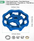 Tough As Nails Blue Cast Iron Outside Faucet Handle For 7X7MM Square Stem Spigot Tap with screws and spacer accessories