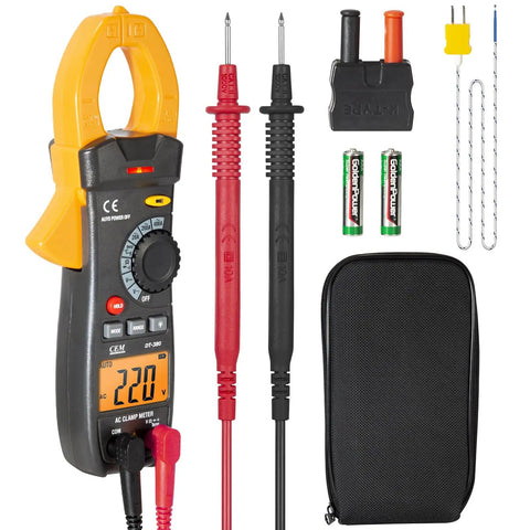 Must Have All In One Digital Clamp Meter With O Shaped Jaw Auto Range Voltage Tester Backlight And Flashlight, accessories.