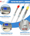Heavy Duty Heat Shrink Butt Splice Kit For 26 12 AWG Wires Waterproof IP68 MiniSeal Connectors voltage and waterproof test