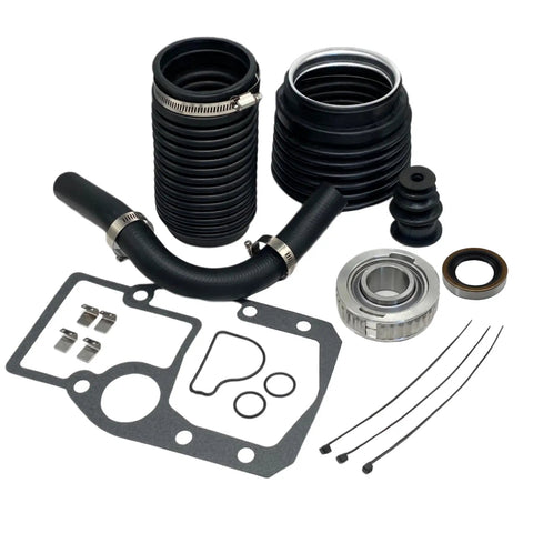 Transom Seal Rebuild Bellows Kit For Volvo Penta SX DP Drives And Cobra Stern Drives 1986 To 1993 with gimbal bearing, gasket, and bellows