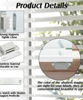 Spring Loaded Plantation Shutter Pins And Heavy Duty Magnets Complete 125 Piece Repair Kit With Screws For Windows Doors showing strong magnets and stainless material.