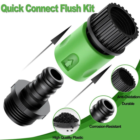 Twin Pack Quick Connect Flush Kit Green For Sea Doo Kawasaki Boats Jet Skis Engine Garden Hose Flush Adapter Compatible With 4 Stroke Sea Doo PWC Yamaha Outboard Honda Motors