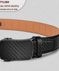 Lightweight Mens Ratchet Belt With Fixed Length Easy Click Mechanism Non Trimmable Fit For 32 To 38 Inch Waist Everyday Gift For Him