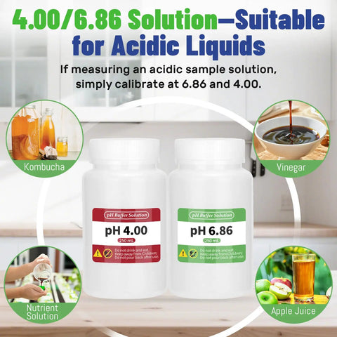 15 Pack pH Buffer Powder Calibration Kit With 4.00 6.86 9.18 pH Buffers And 3 Extra Bottles for digital pH meters and monitors