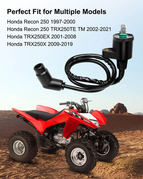 Honda Recon 250 CDI Box Kit With Ignition Coil And Voltage Regulator Rectifier Starter Relay Solenoid And Spark Plug