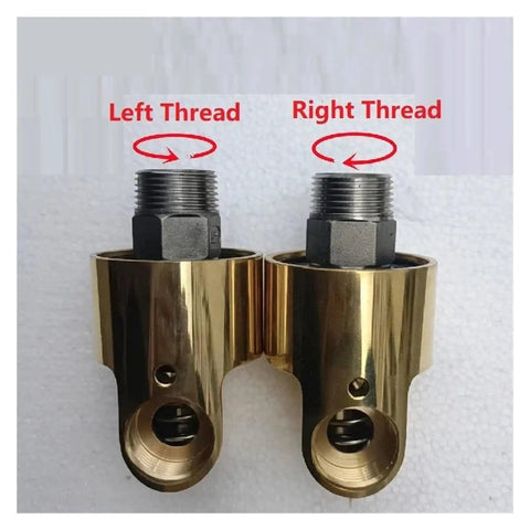1.5 Inch Rotating Joint With No Leak Brass Seals For 360 Degree Smooth Rotation, Keeps Hose From Kinking, Built Tough DN40 Port, Heavy Duty High Pressure Connector, Easy Install, Long Lasting Brass Construction, left and right thread brass connectors
