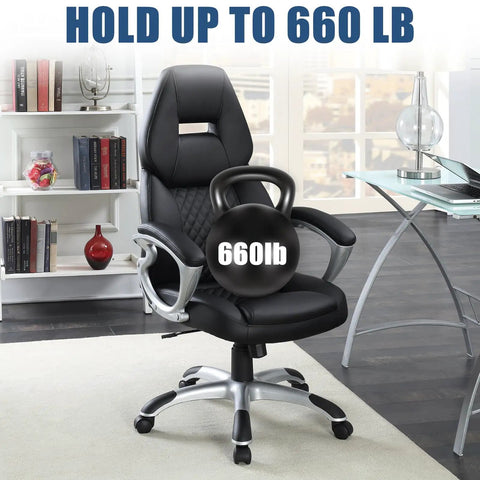 Heavy Duty 660 Lbs Office Chair Base Replacement With Swivel Tilt Plate shown supporting a chair in office setting