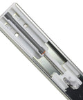 Close-up of Heavy Duty 28 Inch Soft Close Side Mount Drawer Slides With Full Extension Ball Bearing Rails 100 Lb Capacity