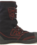 Japanese Tabi Safety Boots For Men 9.5W US 27cm Black Durable Work Footwear with red stitching and non-slip grip sole