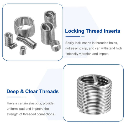 Heavy Duty M16 Wire Thread Inserts 10 Pack 304 Stainless Steel Helical Thread Repair Sleeves For Busted Threads Smooth As Butter Slick Install Ready To Roll For Auto Shop Gear