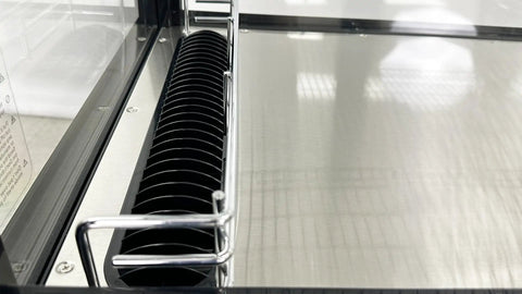 Top Shelf Commercial Four Door Glass Display Cooler Packing Hella Storage With Six Hundred Liters Smart Digital Temp Tracker Two Hinged Doors Bright Led Lighting And Dead Solid Chrome Shelves Ready To Stock Your Store Quick