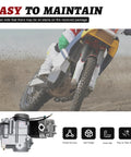 125cc 4 Stroke Engine Kit With Manual Clutch For Honda CRF50 XR50 CRF70 Z50R QR50 Dirt Pit Bike Single Cylinder Air Cooled Engine With PZ22 Carburetor Plug And Play Upgrade shown with a dirt bike background.