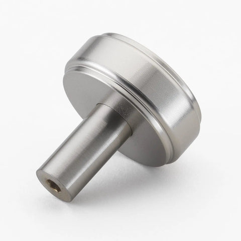 Smooth Round Cabinet Knob Satin Nickel Finish One And A Half Inch Diameter Solid Zinc Construction Durable And Easy DIY Friendly Install With Included 8 By 1 Inch Screw And Cut Off Screw Modern Kitchen Cabinet Hardware